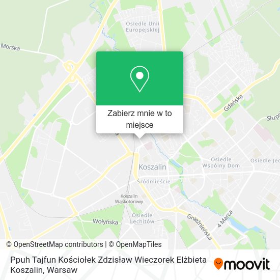 Mapa Ppuh Tajfun Kościołek Zdzisław Wieczorek Elżbieta Koszalin