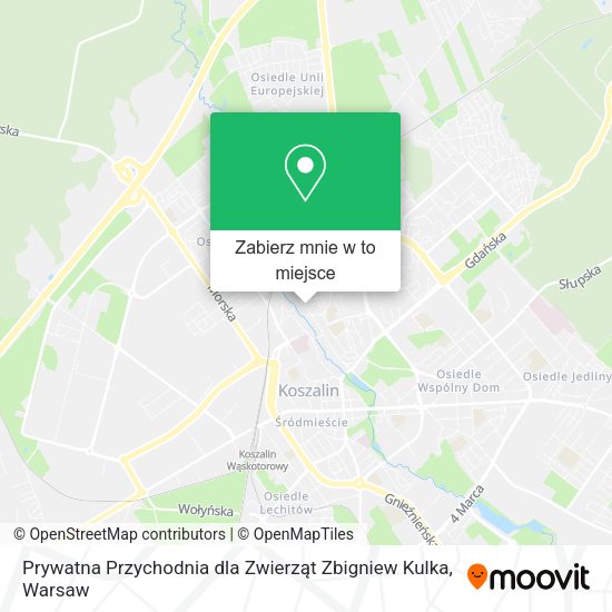 Mapa Prywatna Przychodnia dla Zwierząt Zbigniew Kulka