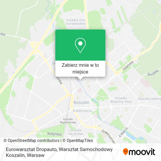 Mapa Eurowarsztat Dropauto, Warsztat Samochodowy Koszalin