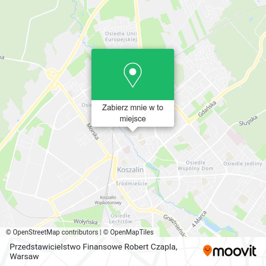 Mapa Przedstawicielstwo Finansowe Robert Czapla