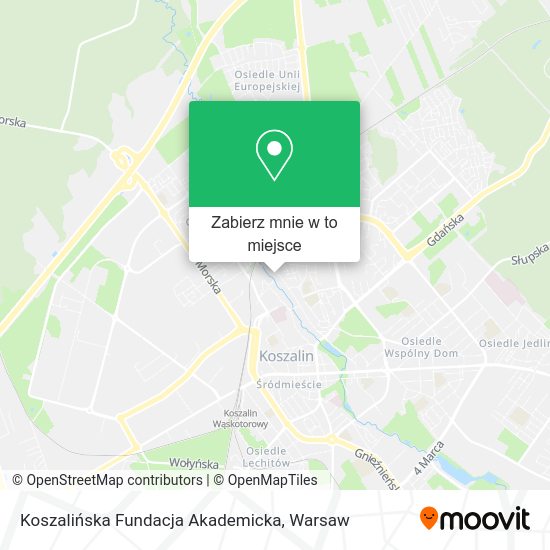 Mapa Koszalińska Fundacja Akademicka