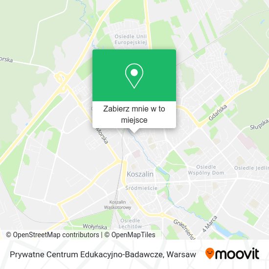 Mapa Prywatne Centrum Edukacyjno-Badawcze