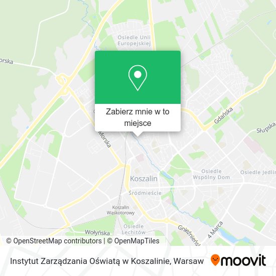 Mapa Instytut Zarządzania Oświatą w Koszalinie