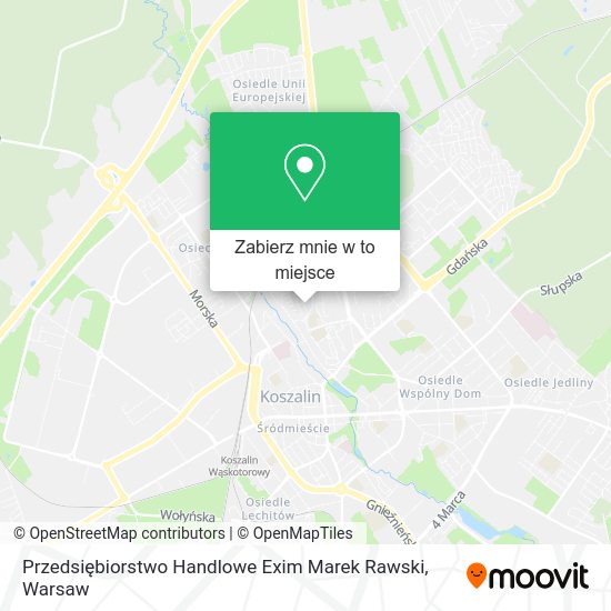 Mapa Przedsiębiorstwo Handlowe Exim Marek Rawski