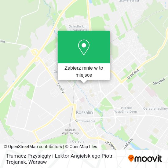 Mapa Tłumacz Przysięgły i Lektor Angielskiego Piotr Trojanek