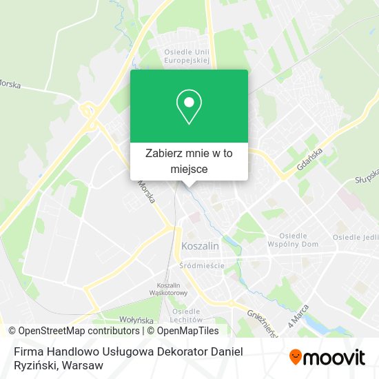 Mapa Firma Handlowo Usługowa Dekorator Daniel Ryziński