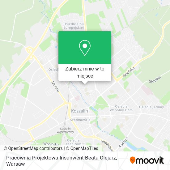 Mapa Pracownia Projektowa Insanwent Beata Olejarz