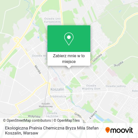 Mapa Ekologiczna Pralnia Chemiczna Bryza Mila Stefan Koszalin