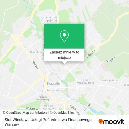 Mapa Siut Wiesława Usługi Pośrednictwa Finansowego