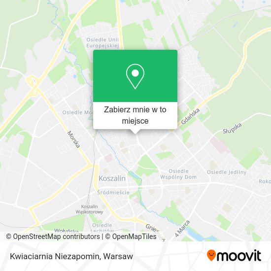 Mapa Kwiaciarnia Niezapomin