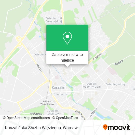 Mapa Koszalińska Służba Więzienna