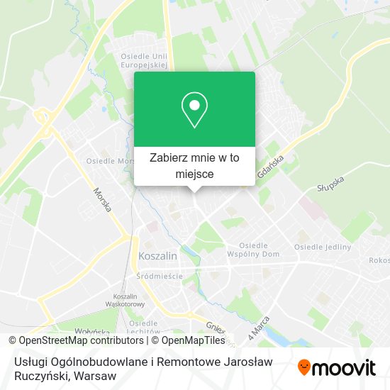 Mapa Usługi Ogólnobudowlane i Remontowe Jarosław Ruczyński