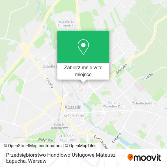 Mapa Przedsiębiorstwo Handlowo Usługowe Mateusz Łapucha