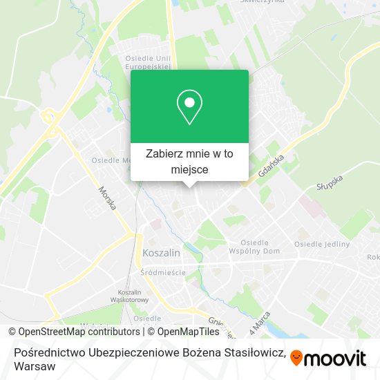 Mapa Pośrednictwo Ubezpieczeniowe Bożena Stasiłowicz