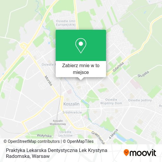 Mapa Praktyka Lekarska Dentystyczna Lek Krystyna Radomska