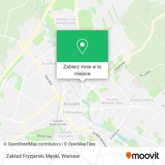 Mapa Zakład Fryzjerski Męski