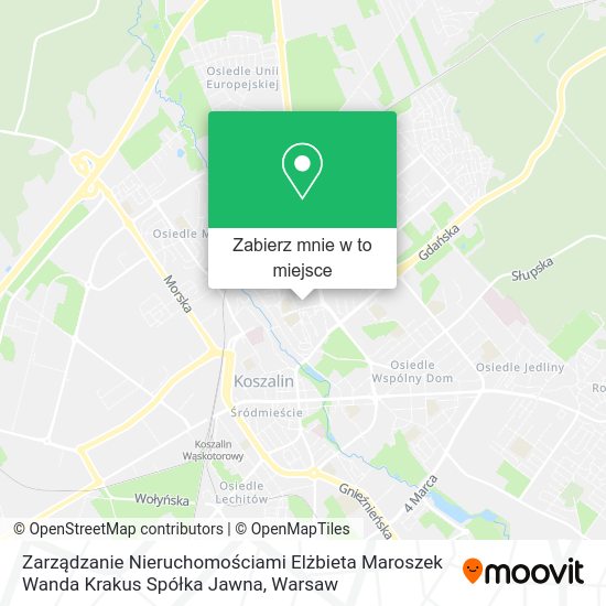 Mapa Zarządzanie Nieruchomościami Elżbieta Maroszek Wanda Krakus Spółka Jawna