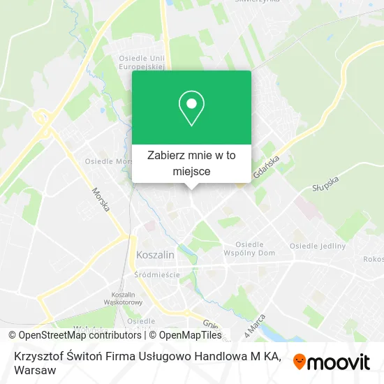 Mapa Krzysztof Świtoń Firma Usługowo Handlowa M KA