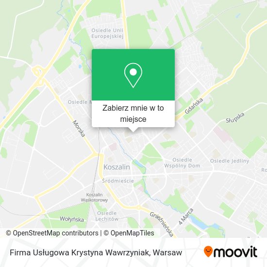 Mapa Firma Usługowa Krystyna Wawrzyniak