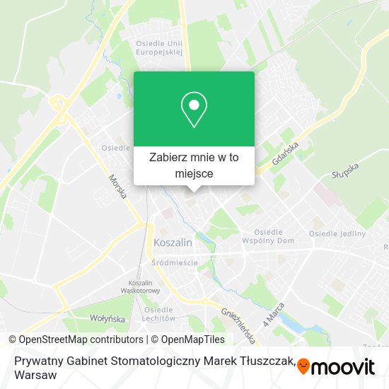 Mapa Prywatny Gabinet Stomatologiczny Marek Tłuszczak