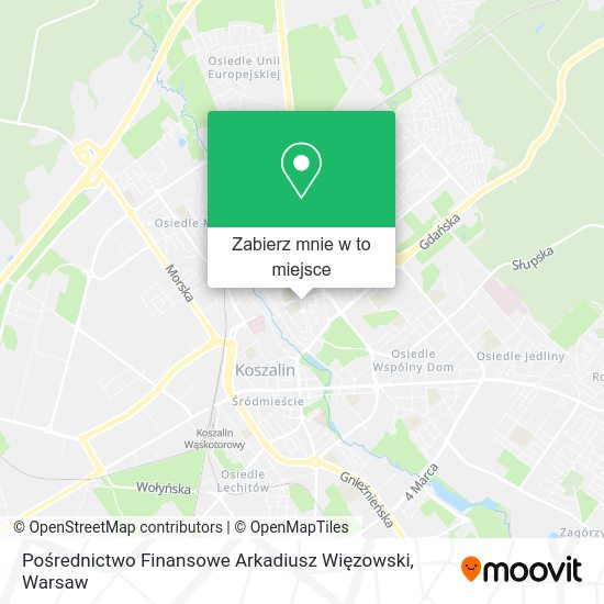 Mapa Pośrednictwo Finansowe Arkadiusz Więzowski