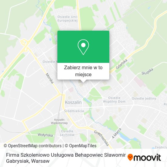 Mapa Firma Szkoleniowo Usługowa Behapowiec Sławomir Gabrysiak