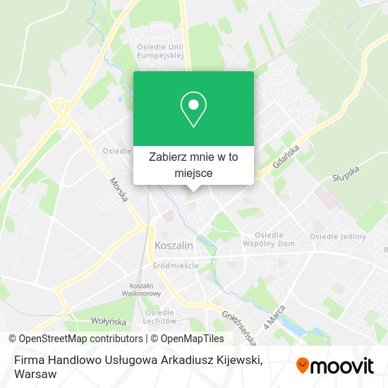 Mapa Firma Handlowo Usługowa Arkadiusz Kijewski