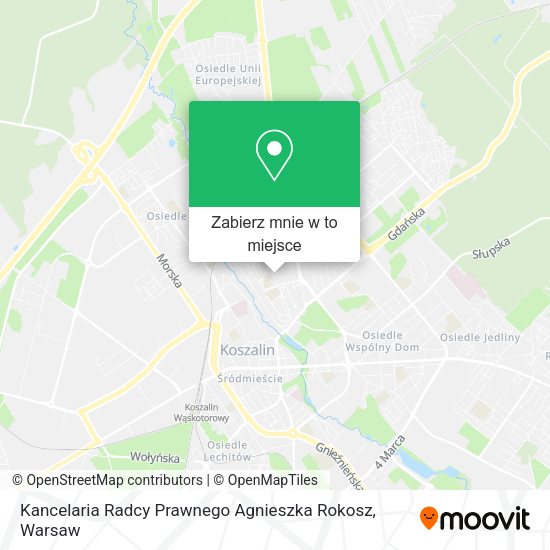 Mapa Kancelaria Radcy Prawnego Agnieszka Rokosz