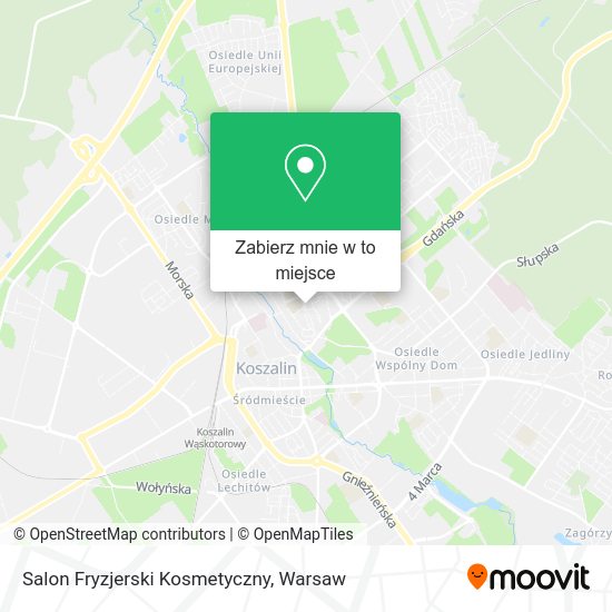 Mapa Salon Fryzjerski Kosmetyczny