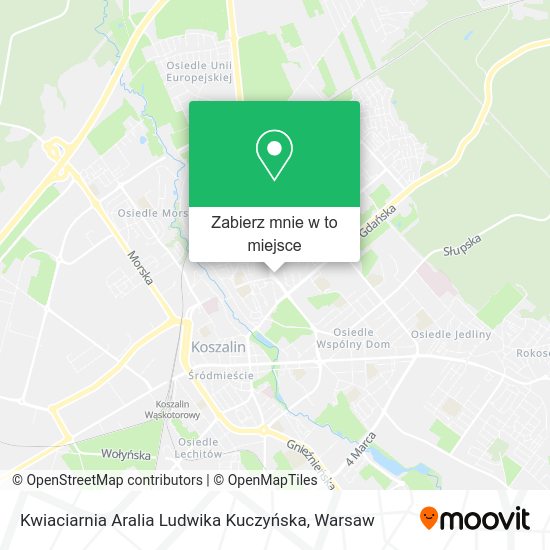 Mapa Kwiaciarnia Aralia Ludwika Kuczyńska