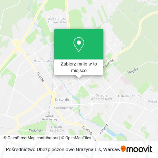 Mapa Pośrednictwo Ubezpieczeniowe Grażyna Lis