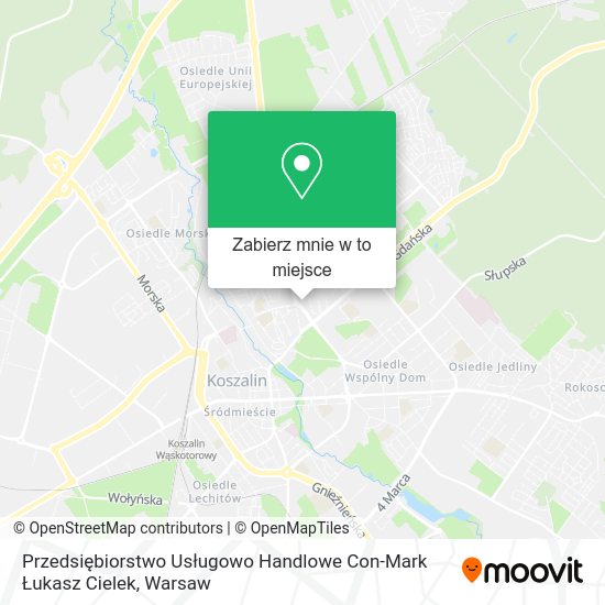 Mapa Przedsiębiorstwo Usługowo Handlowe Con-Mark Łukasz Cielek