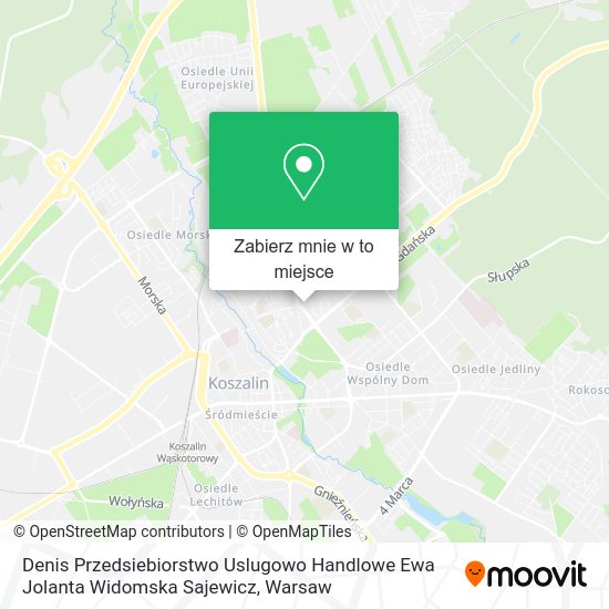 Mapa Denis Przedsiebiorstwo Uslugowo Handlowe Ewa Jolanta Widomska Sajewicz