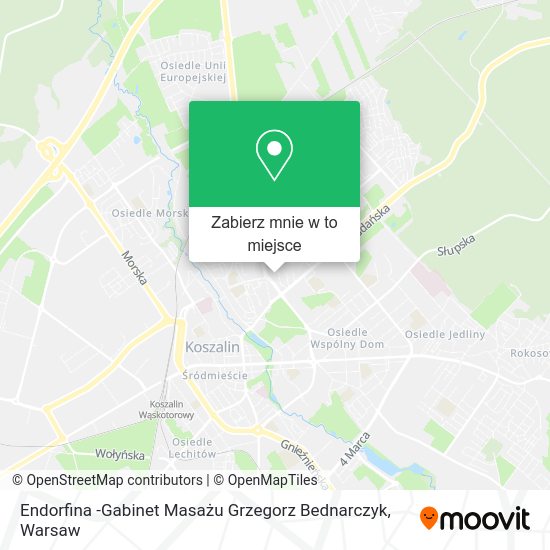 Mapa Endorfina -Gabinet Masażu Grzegorz Bednarczyk