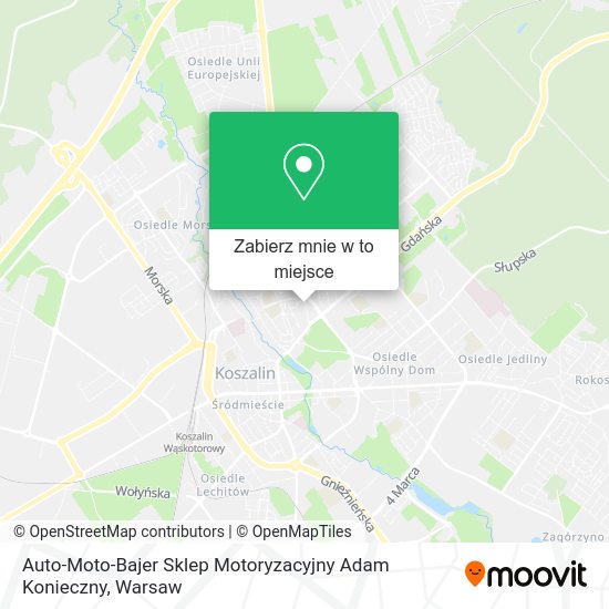 Mapa Auto-Moto-Bajer Sklep Motoryzacyjny Adam Konieczny