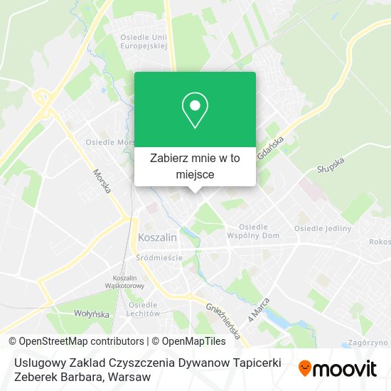 Mapa Uslugowy Zaklad Czyszczenia Dywanow Tapicerki Zeberek Barbara