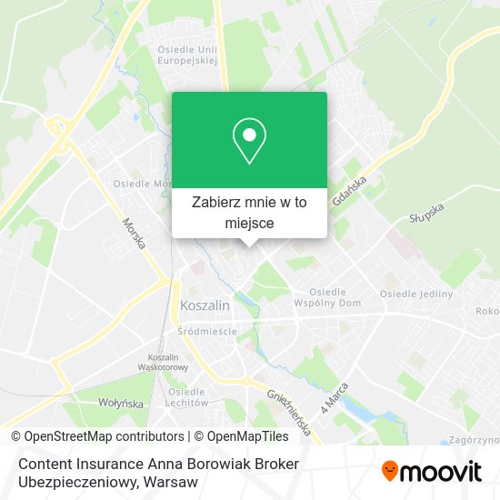 Mapa Content Insurance Anna Borowiak Broker Ubezpieczeniowy