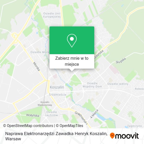 Mapa Naprawa Elektronarzędzi Zawadka Henryk Koszalin