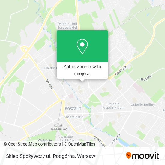 Mapa Sklep Spożywczy ul. Podgórna