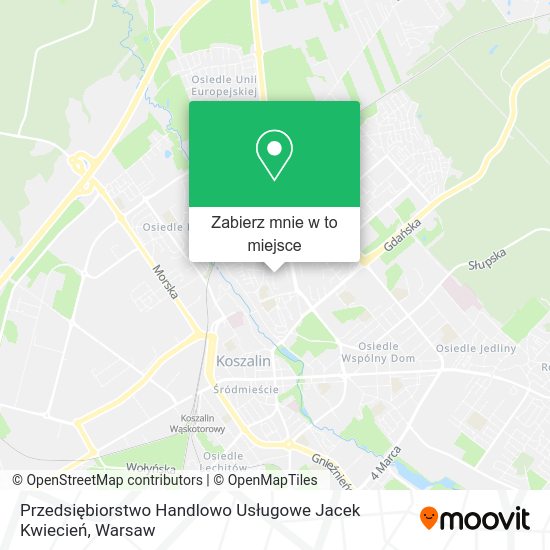 Mapa Przedsiębiorstwo Handlowo Usługowe Jacek Kwiecień