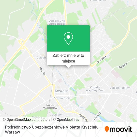 Mapa Pośrednictwo Ubezpieczeniowe Violetta Kryściak