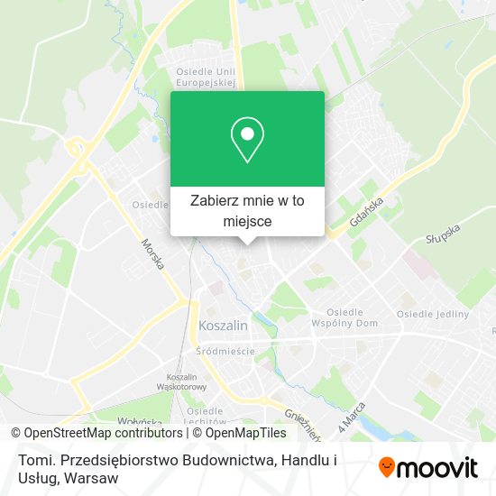 Mapa Tomi. Przedsiębiorstwo Budownictwa, Handlu i Usług