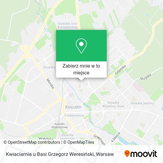 Mapa Kwiaciarnia u Basi Grzegorz Weresiński