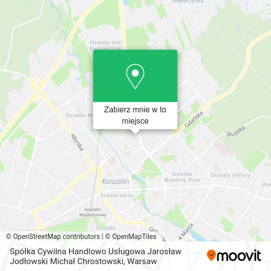 Mapa Spółka Cywilna Handlowo Usługowa Jarosław Jodłowski Michał Chrostowski