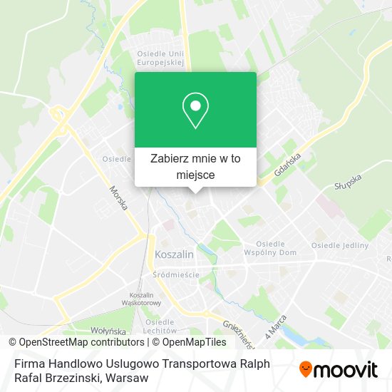Mapa Firma Handlowo Uslugowo Transportowa Ralph Rafal Brzezinski