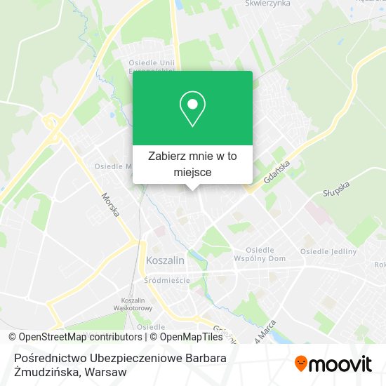 Mapa Pośrednictwo Ubezpieczeniowe Barbara Żmudzińska