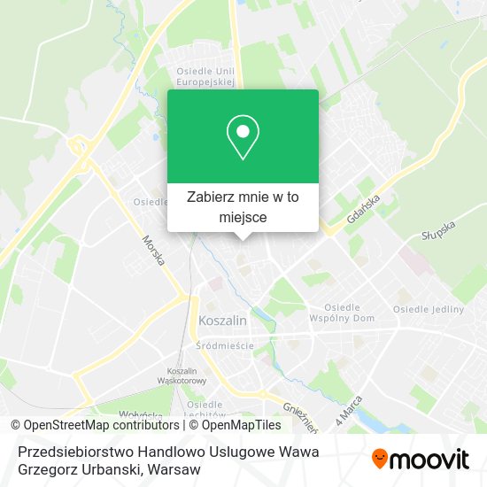 Mapa Przedsiebiorstwo Handlowo Uslugowe Wawa Grzegorz Urbanski