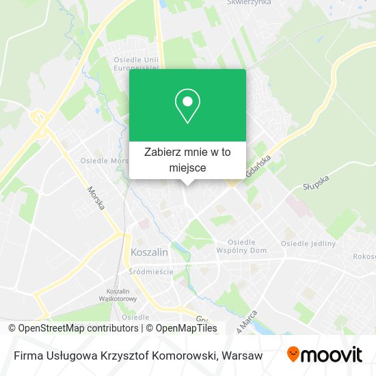 Mapa Firma Usługowa Krzysztof Komorowski