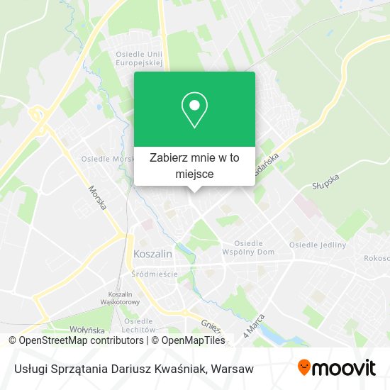 Mapa Usługi Sprzątania Dariusz Kwaśniak