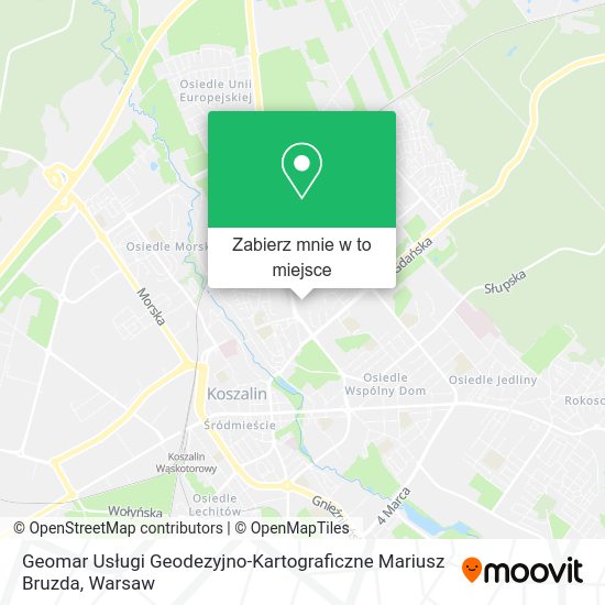 Mapa Geomar Usługi Geodezyjno-Kartograficzne Mariusz Bruzda